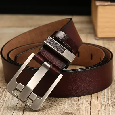 Pin Buckle Genuine Leather Belt